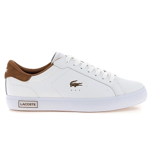 LACOSTE POWERCOURT Blanc marronCuir synthétique