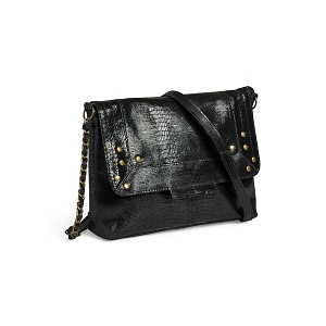 PIECES PCFELIZIA LEATHER CROSS BODY FC<br>Noir Cuir lisse